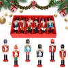 Andiker 6 Pcs Christmas Nutcracker Ornaments, Exquisite Wooden Nutcracker Soldier