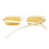 Laurinny Retro Rectangular Sunglasses 90s Rectangle Narrow Glasses Sunglasses Women's
