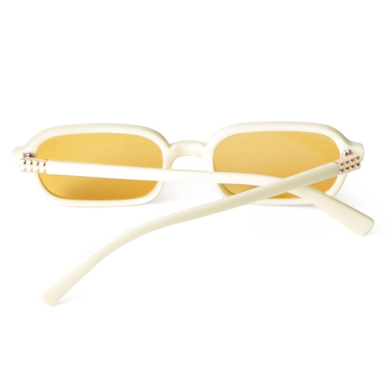 Laurinny Retro Rectangular Sunglasses 90s Rectangle Narrow Glasses Sunglasses Women's