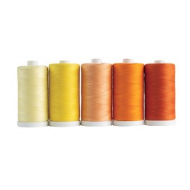 Connecting Threads 100% Cotton Thread Sets - 1200 Yard Spools (Set of 5 - Citrus Punch)