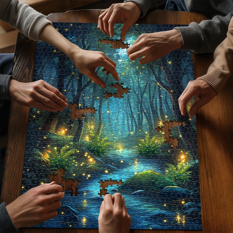Impossible Puzzles for Adult 1000 Pieces, Magic Forest Fantasy Puzzle,Nature