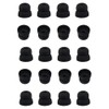 Zotech 20 Pcs Large Silicone Replacement Ear Buds Tips (Black)