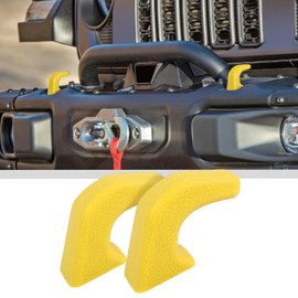 JWWY - Cubiertas de gancho de remolque para remolque, cubierta de receptor, enganche de remolque, funda protectora de goma, ajuste para 2007-2024+Jeep Wrangler JL Gladiator JT 4XE JK accesorios