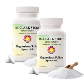 Dr Clark Store 닥터 클라크 스토어 마그네슘 설페이트 엡솜 솔트 1030mg 100캡슐 2개 Dr. Clark Store Magnesium Sulfate Epsom Salt 1030mg 100 Capsules 2 Pack