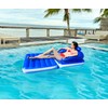 Northlight 74" Blue Convertible Lounge Chair Inflatable Swimming Pool Float
