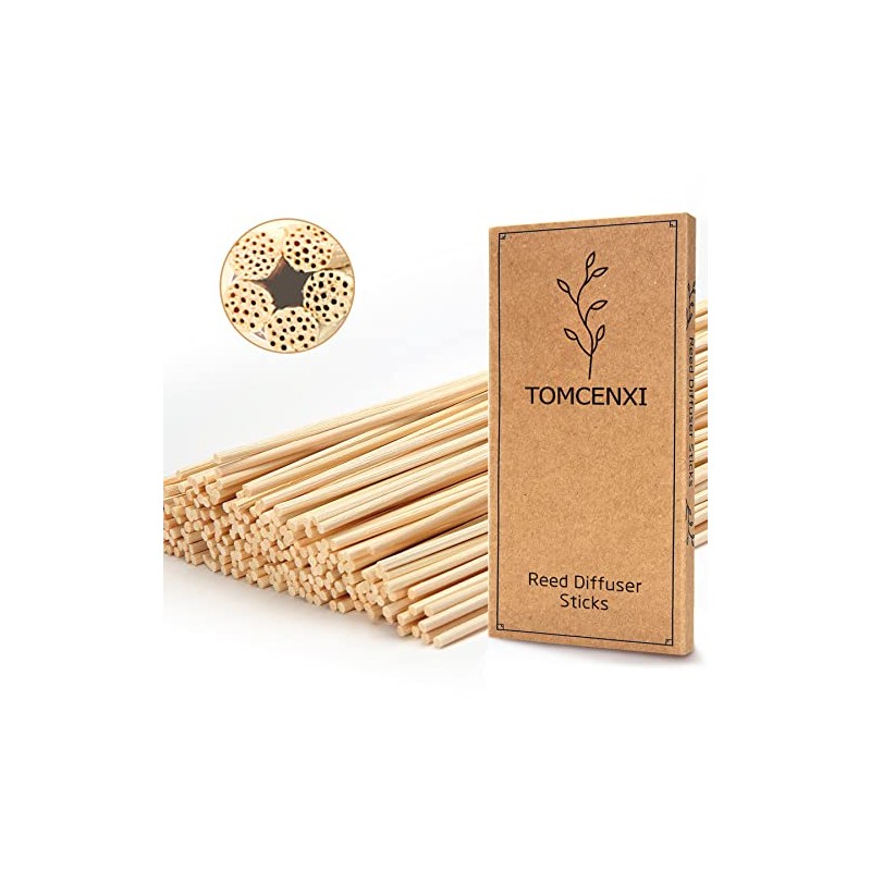 T&C Reed Diffuser Sticks,7.5 Inch Natural Rattan Wood Sticks,Diffuser Refills,Essential
