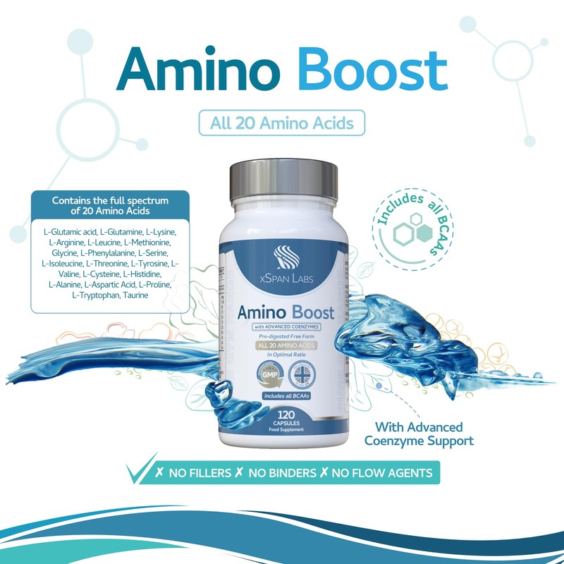 Amino Boost - Full Spectrum 20 Amino Acids Supplement 120