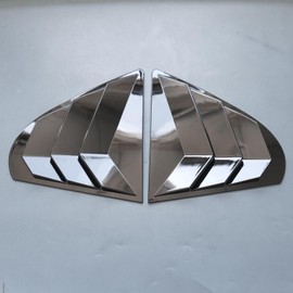 ZiWen 2X Sport Style Quarter Window Scoops Louvers for Mitsubishi Lancer Evolution X 2008-2017 (Gloss Black)