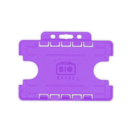 ID Card It ID Badge Pass Card Holder Double Sided and Retractable YoYo Security Key Clip Reel (Purple)