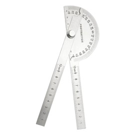 Nortools Stainless Steel Angle Protractor -180° Two Arm Ruler Adjustable Finder Angle Protractor Ruler Woodworking Machinist Measure Tools((10 cm/ 3.94 Inch)