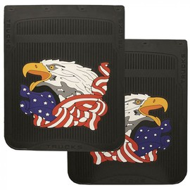 Liphontcta Patriotic American Eagle 24" x 24" Fiberglass Rubber Semi Truck Mud Flaps-Pair