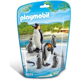 Playmobil Penguin Family Toy Set With Adult And Chick Figures For Kids Ages 4 To 10