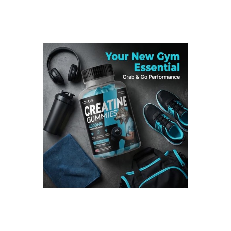 Creatine Gummies 4000mg | 120 Mixed Berry Flavoured Gummies |