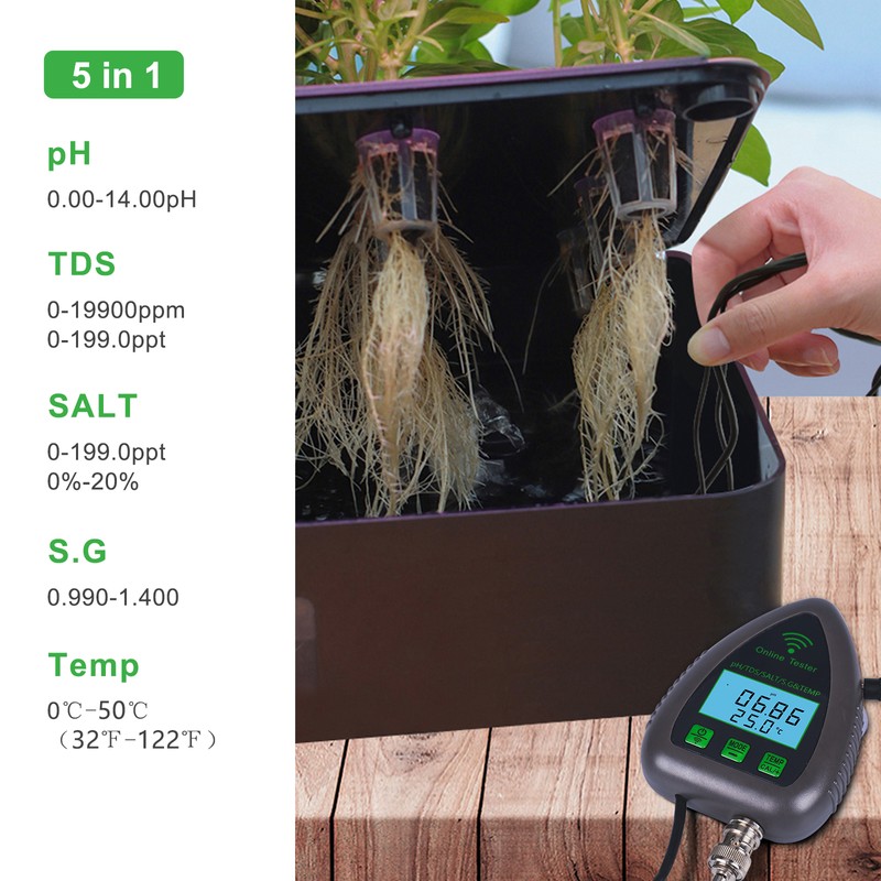 Tuya WiFi 5in1 Water Quality Online Monitor PH Total Dissolved