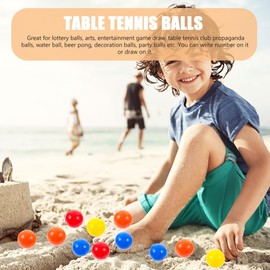 100pcs 1.25 Inch Colorful Balls, Assorted Color Abs Table Tennis Balls for Bingo Games, Raffles, and Party Decorations