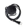 RTNLIT 6Ft Floor Foot Pedal Push Switch Inline Lamp Light On-Off Control with Wire Plug, Stripped Ends Ready for Wiring(1.8m, Black)