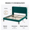 SHA CERLIN Full Size Velvet Bed Frame with Vertical Channel