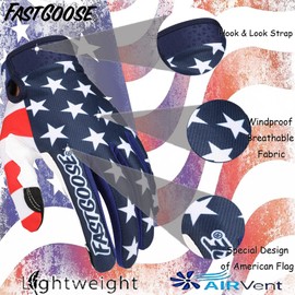 FASTGOOSE Motorcycle Gloves - Breathable Lightweight Off-Road Gloves for Men & Women, ATV BMX MTB Racing (Blue/White, Small)