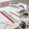 Architectural Scale Ruler 12 Inch: 2-Pack 12" Aluminum Triangle Ruler