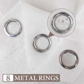 MIULEE 2 Panels Sheer Curtains White Embroidered Leaves Sheer Curtains Elegant Grommet Window Voile Panels/Drapes/Treatment for Bedroom Living Room (54X96 Inch)