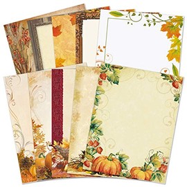 PaperDirect Fall Border Paper Variety Pack, 10 Designs, 100 Count