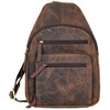 MDM Backpack Shoulder Bag Men's Leather Sling Bag Made of