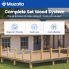 Muzata 30-40 ft Complete Set Wood Cable Railing System 1/8"