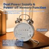 Digital Alarm Clock LED Display, No Ticking, Loud Alarm Clock