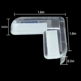 Caishun 8PCS Transparent Furniture Corner Protector 40mm Protective Products Anti Crash Corner Glass Table Chair Corner Protectors for Wood Glass Table Iron Refrigerator Cabinet Corner