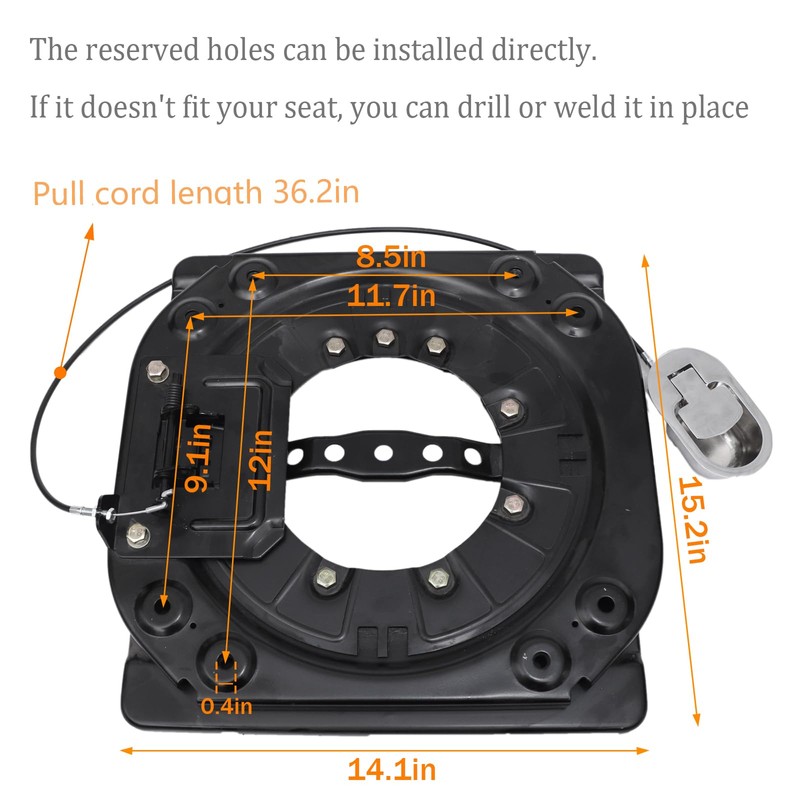 HWHongRV Heavy Duty Seat Swivel Base with Control Switch, 3.0mm