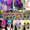 6pc Antifaz Flores Fiesta Máscara Carnaval Cosplay Halloween Floreado /led