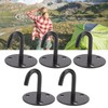 5Pcs Heavy Duty Fixed Pad Eye Plate Thickened Black 304