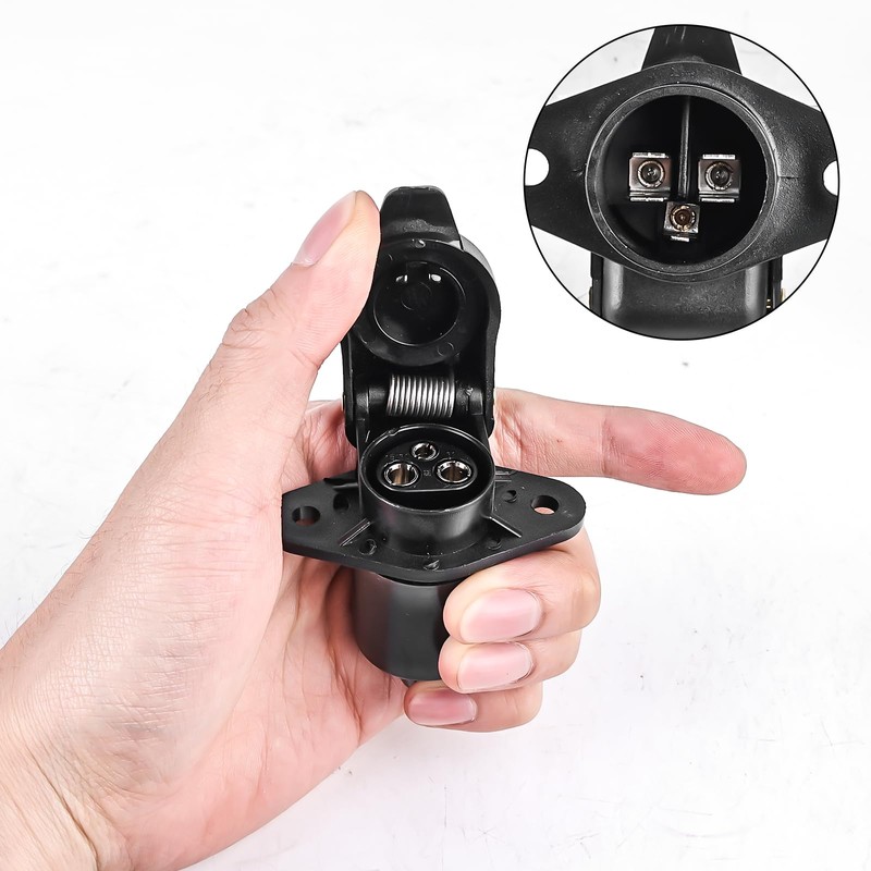 GOMETY Pack of 4 3-Pin Plug and Socket, 12 V