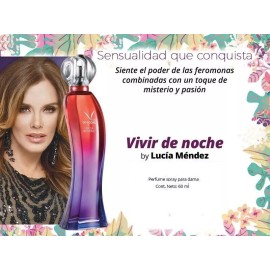 Lucia Mendez VIVIR DE NOCHE PERFUME DE LUCIA MENDEZ CON FEROMONAS 100% ORIGINAL CAJA SELLADA