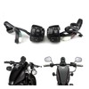 Evomosa Motorcycle Handlebar Switch, 25 mm Push Button Switch, Black,