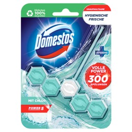 Domestos Power 5 Toilet Stone with Chlorine Toilet Cleaner Full Power up to 300 Flushes 9 x 55 g