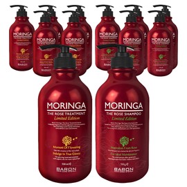 Baron Moringa the Rose Shampoo 500g + Moringa the Rose Treatment 500g, 6 sets / 바론 모링가 더 로즈 샴푸 500g + 모링가 더 로즈 트리트먼트 500g, 6세트