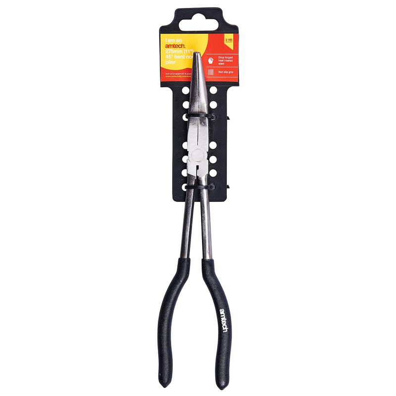 Amtech B0840 11'' (280mm) Bent Nose PLIER, 45 Degree