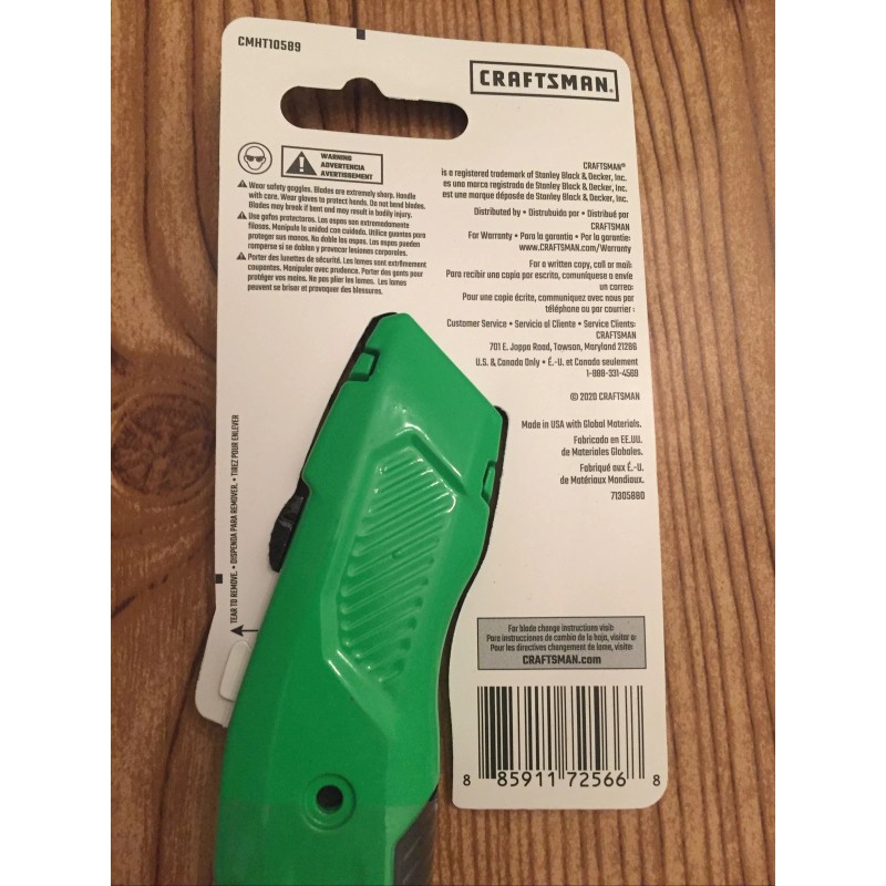 CRAFTSMAN CMHT10589HI-Visibility UTILITY KNIFE WITH 3 BLADES