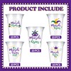 delaimastor 50 Pcs Mardi Gras Party Cups 12oz Mardis Gras