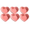 Pink Love Heart Shaped Ceramic Sauce Dish Set of 6,
