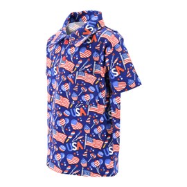 Unique Baby Polo patriótico para niños del 4 de julio, Caramelos USA, 3 Años