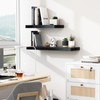 WELLAND 12" Deep Floating Shelves Espresso, Espresso Floating Shelves, 47.24"