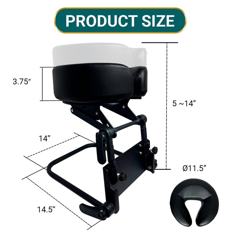 EASY SPA Home Mattress Top Massage Kit Adjustable Headrest with