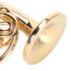 Gold Miniature French Horn Shaped Lapel Brooch Pin Brass Mini