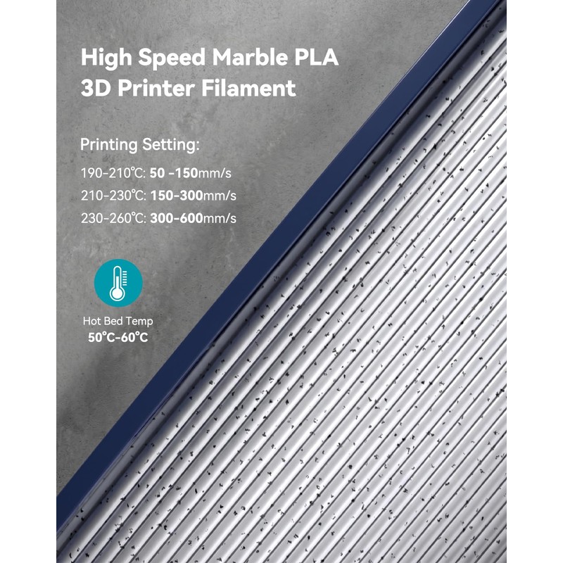 SUNLU Marble PLA Filament 1.75mm, Forest Green Marble