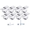 30mm Mini Soft Rubber Casters with Metal Plate and Screws