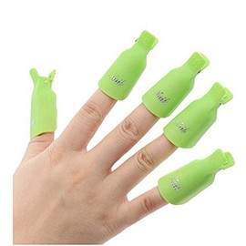 XX Shop Plastic Acrylic Nail Art Soak Off Cap Clip UV Gel Polish Remover Wrap Tool (green)