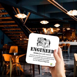 CS374 Definition Engineer Novelty Funny Coffee Tea Drink Gift Glossy MDF Wooden Coaster