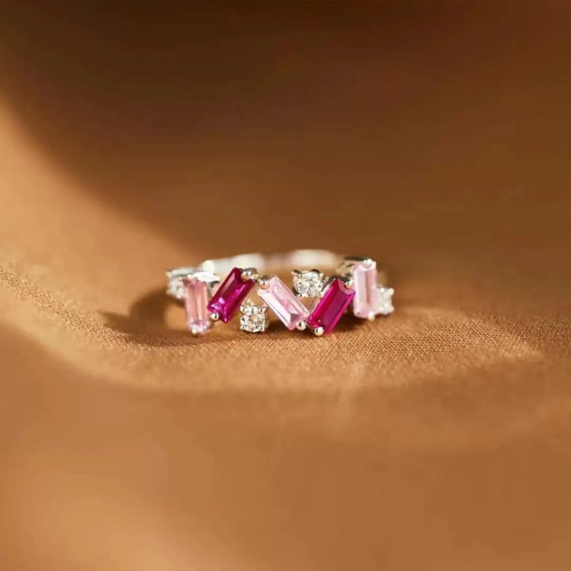 Nobody Has It All Together Pink Band Ring Silver Self